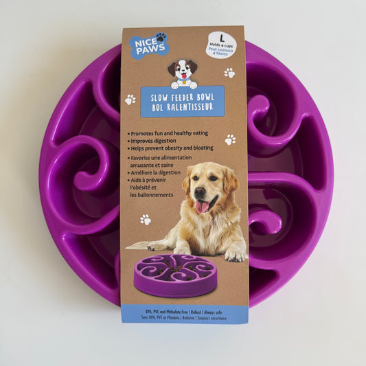 Bol anti-glouton pour chien – Grand format en forme de fleur